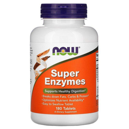 Now Foods, Super Enzymes, 180 Tablets - HealthCentralUSA
