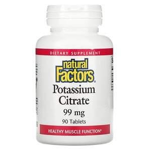 Natural Factors, Potassium Citrate, 99 mg, 90 Tablets - HealthCentralUSA