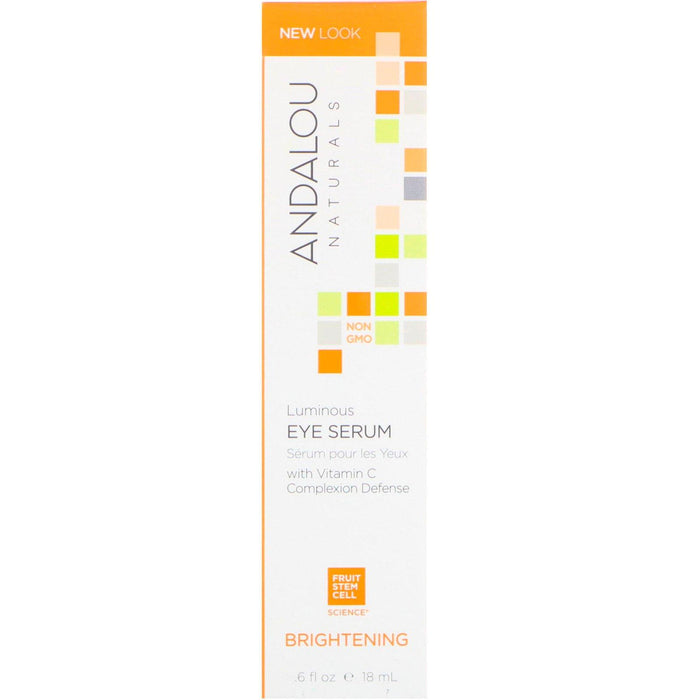 Andalou Naturals, Luminous Eye Serum, Brightening, .6 fl oz (18 ml) - HealthCentralUSA