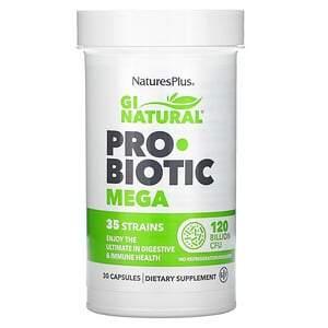 Nature's Plus, GI Natural Probiotic Mega, 120 Billion CFU, 30 Capsules - HealthCentralUSA