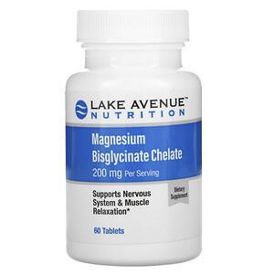 Lake Avenue Nutrition, Magnesium Bisglycinate with Albion Minerals, 100 mg, 60 Tablets - HealthCentralUSA