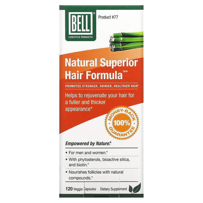 Bell Lifestyle, Natural Superior Hair Formula, 120 Veggie Capsules