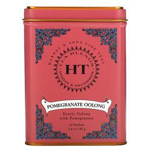 Harney & Sons, HT Tea Blend, Pomegranate Oolong, 20 Sachets, 1.4 oz (40 g) - HealthCentralUSA