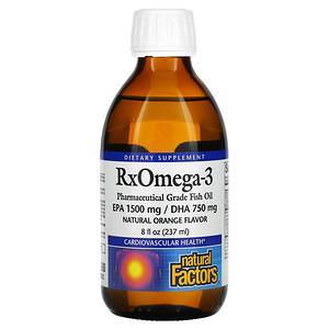 Natural Factors, RxOmega-3, Natural Orange, 8 fl oz (237 ml) - HealthCentralUSA
