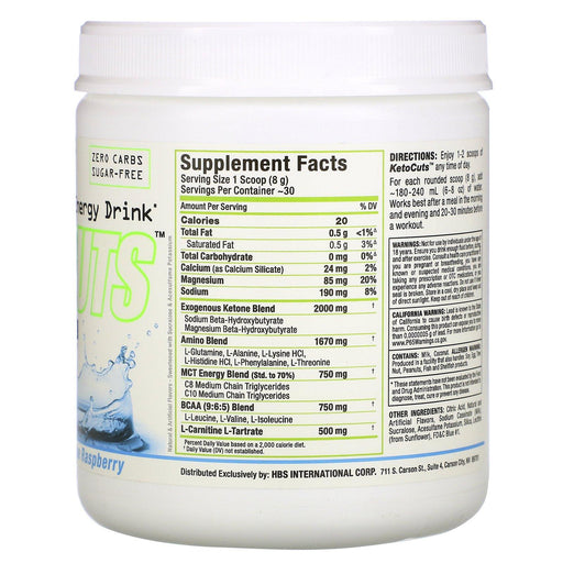 ALLMAX Nutrition, KetoCuts, Ketogenic Energy Drink, Blue Raspberry, 8.47 oz (240 g) - HealthCentralUSA