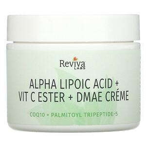 Reviva Labs, Alpha Lipoic Acid, Vitamin C Ester & DMAE Cream, 2 oz (55 g) - HealthCentralUSA