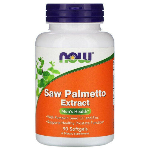 Now Foods, Saw Palmetto Extract, With Pumpkin Seed Oil and Zinc, 160 mg, 90 Softgels - HealthCentralUSA
