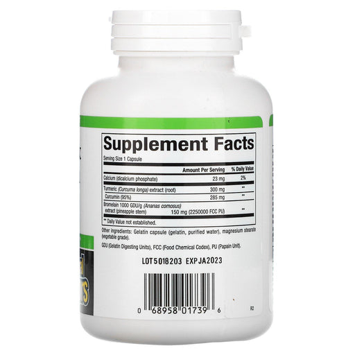 Natural Factors, Turmeric & Bromelain, 450 mg, 180 Capsules - HealthCentralUSA