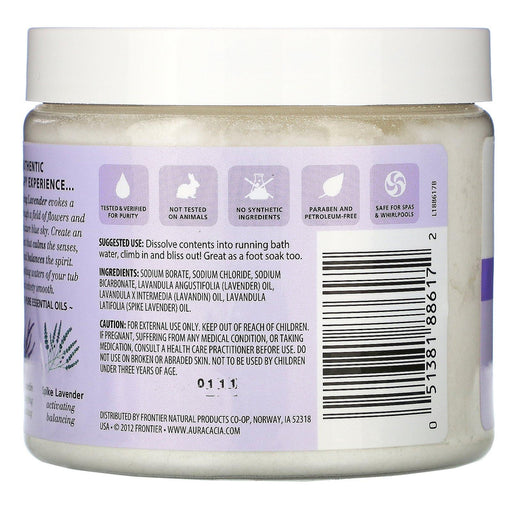 Aura Cacia, Aromatherapy Mineral Bath, Relaxing Lavender, 16 oz (454 g) - HealthCentralUSA