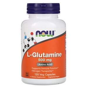 Now Foods, L-Glutamine, 500 mg, 120 Veg Capsules - HealthCentralUSA