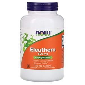 Now Foods, Eleuthero, 500 mg, 250 Veg Capsules - HealthCentralUSA