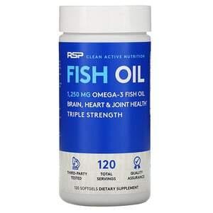 RSP Nutrition, Fish Oil, 1,250 mg Omega 3, 120 Softgels - HealthCentralUSA