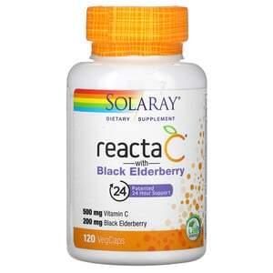 Solaray, Reacta C with Black Elderberry, 120 VegCaps - HealthCentralUSA