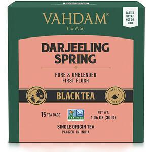 Vahdam Teas, Black Tea, Darjeeling, 15 Tea Bags, 1.06 oz (30 g) - HealthCentralUSA