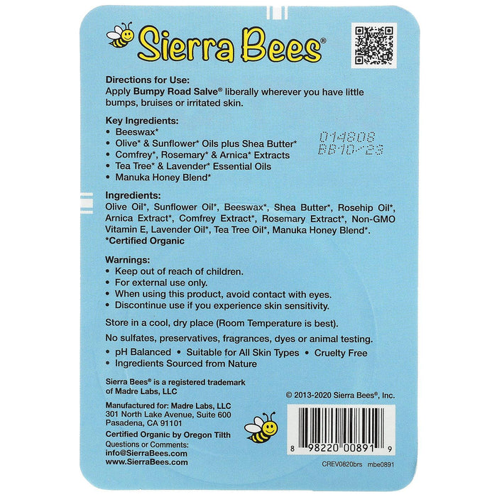 Sierra Bees, Bumpy Road Salve, 0.6 oz (17 g) - HealthCentralUSA