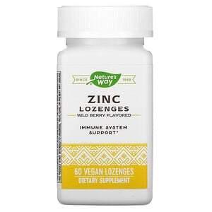 Nature's Way, Zinc Lozenges, Wild Berry Flavored, 60 Vegan Lozenges - HealthCentralUSA