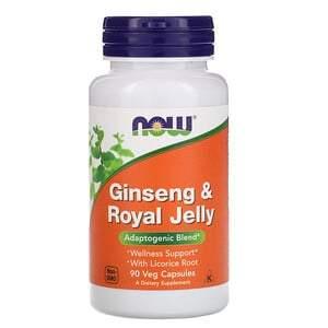 Now Foods, Ginseng & Royal Jelly, 90 Veg Capsules - HealthCentralUSA