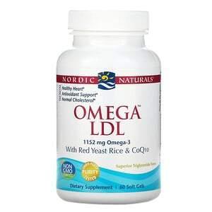 Nordic Naturals, Omega LDL With Red Yeast Rice and CoQ10, 1,152 mg, 60 Soft Gels - HealthCentralUSA