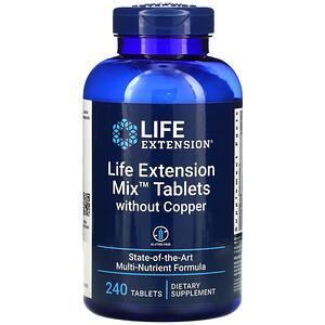 Life Extension, Mix Tablets without Copper, 240 Tablets - HealthCentralUSA