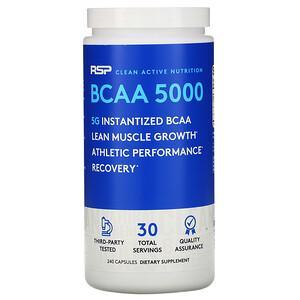 RSP Nutrition, BCAA 5000, Instantized BCAAs, 240 Capsules - HealthCentralUSA