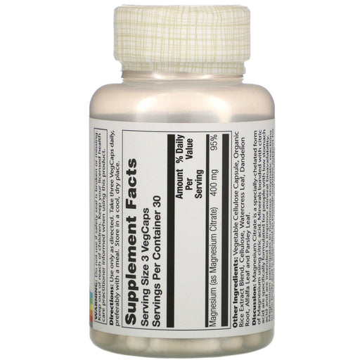 Solaray, Magnesium Citrate, 133 mg, 90 VegCaps - HealthCentralUSA