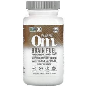 Om Mushrooms, Brain Fuel, 667 mg, 90 Vegetarian Capsules - HealthCentralUSA