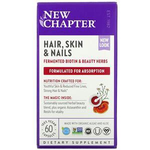 New Chapter, Hair, Skin & Nails, 60 Vegan Capsules - HealthCentralUSA