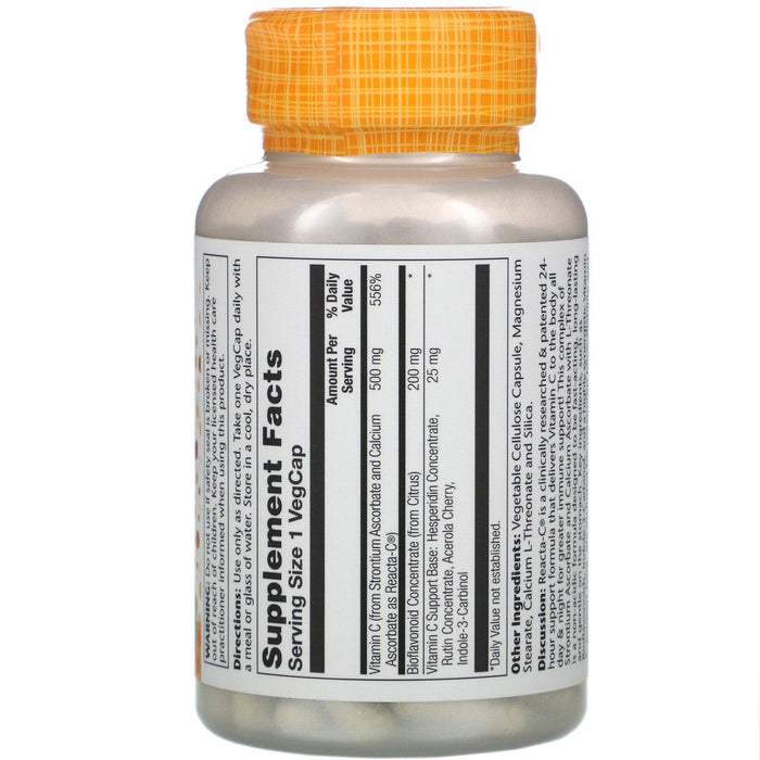 Solaray, Reacta-C, 500 mg, 120 VegCaps - HealthCentralUSA