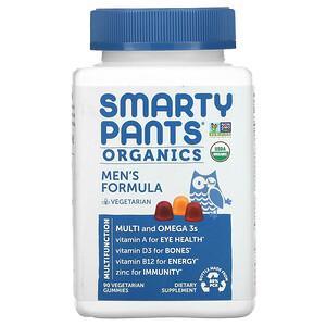SmartyPants, Organic Men's Formula, Raspberry, Orange, and Cherry, 90 Vegetarian Gummies - HealthCentralUSA