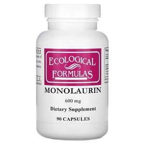 Ecological Formulas, Monolaurin, 600 mg, 90 Capsules - HealthCentralUSA