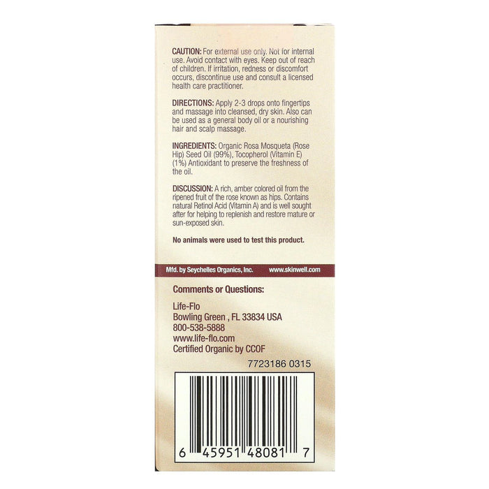 Life-flo, Pure Rosehip Seed Oil, Skin Care, 1 oz (30 ml) - HealthCentralUSA