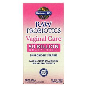 Garden of Life, RAW Probiotics, Vaginal Care, 50 Billion, 30 Vegetarian Capsules - HealthCentralUSA