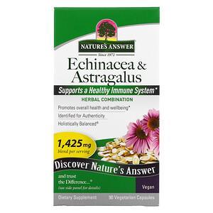 Nature's Answer, Echinacea & Astragalus, 475 mg, 90 Vegetarian Capsules - HealthCentralUSA