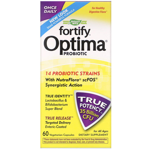 Nature's Way, Fortify Optima Probiotic, For All Ages, 35 Billion CFU, 60 Vegetarian Capsules - HealthCentralUSA