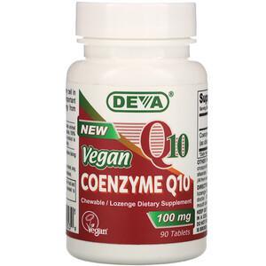 Deva, Vegan, Coenzyme Q10, 100 mg, 90 Tablets - HealthCentralUSA