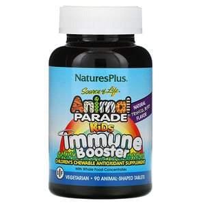 Nature's Plus, Source of Life, Animal Parade, Kids Immune Booster, Natural Tropical Berry Flavor, 90 Animals - HealthCentralUSA