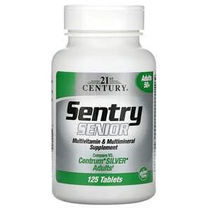 21st Century, Sentry Senior, Multivitamin & Multimineral Supplement, Adults 50+, 125 Tablets - HealthCentralUSA