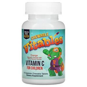 Vitables, Vitamin C Chewables for Children, Orange Flavor, 90 Vegetarian Chewable Tablets - HealthCentralUSA
