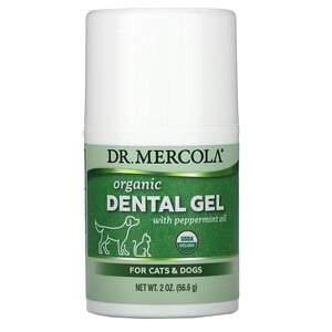 Dr. Mercola, Organic Dental Gel with Peppermint Oil, For Cats & Dogs, 2 oz (56.6 g) - HealthCentralUSA