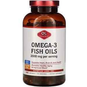 Olympian Labs, Omega-3 Fish Oils, 1,000 mg, 240 Softgels - HealthCentralUSA