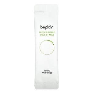 Beplain, Greenful Bubble Wash-Off Beauty Mask, 12 Pack, 5 g Each - HealthCentralUSA