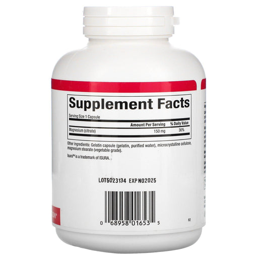 Natural Factors, Magnesium Citrate, 150 mg, 180 Capsules - HealthCentralUSA