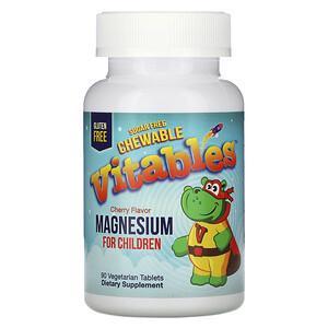 Vitables, Magnesium Chewables for Children, Sugar Free, Cherry, 90 Vegetarian Tablets - HealthCentralUSA