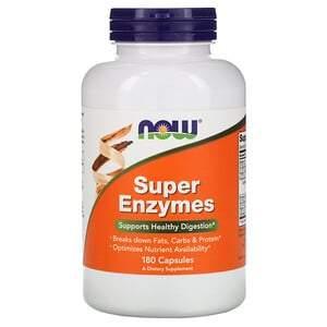 Now Foods, Super Enzymes, 180 Capsules - HealthCentralUSA