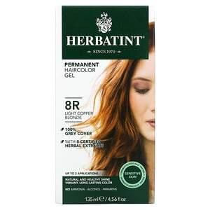 Herbatint, Permanent Haircolor Gel, 8R, Light Copper Blonde, 4.56 fl oz (135 ml) - HealthCentralUSA