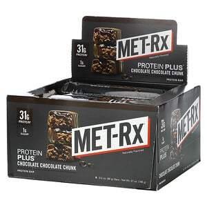 MET-Rx, PROTEIN PLUS Bar, Chocolate Chocolate Chunk, 9 Bars, 3.0 oz (85 g) Each - HealthCentralUSA