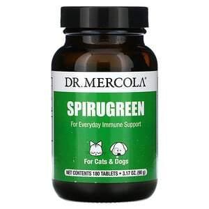 Dr. Mercola, SpiruGreen, For Cats & Dogs, 180 Tablets - HealthCentralUSA