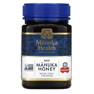 Manuka Health, Raw Manuka Honey, MGO 400+, 1.1 lb (500 g) - HealthCentralUSA