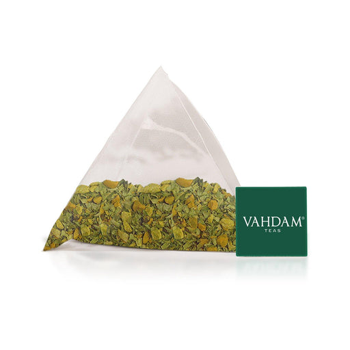 Vahdam Teas, Herbal Tea, Turmeric Moringa, Caffeine Free, 15 Infusion Bags, 1.06 oz (30 g) - HealthCentralUSA