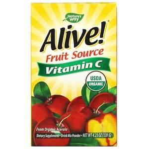 Nature's Way, Alive!, Fruit Source Vitamin C, 4.23 oz (120 g) - HealthCentralUSA